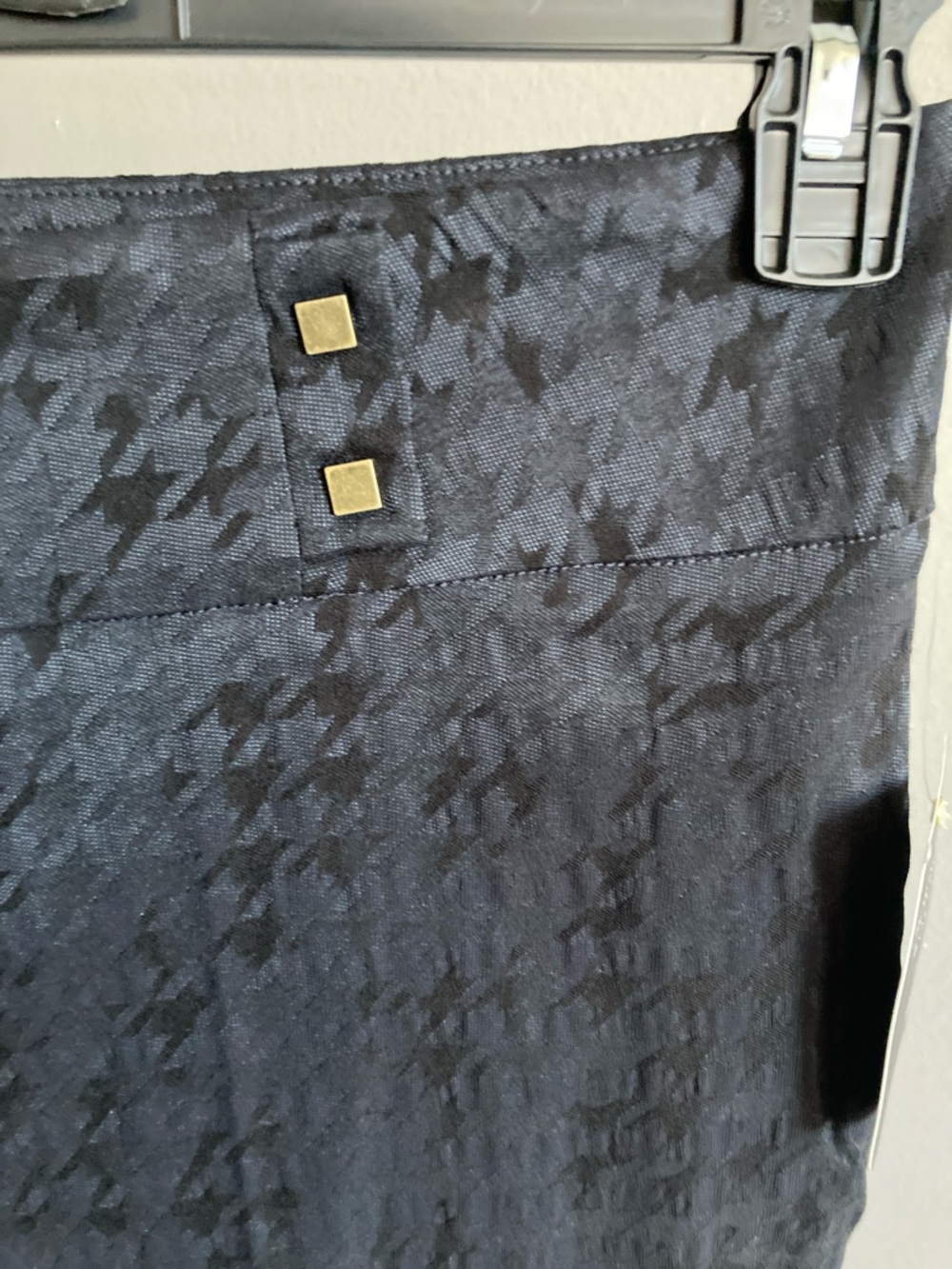 Zac & Rachel pull on pant navy blue & black print office 27 in inseam 22W - Picture 7 of 17